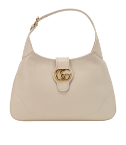 Medium Aphrodite Hobo, Leather, Cream, 520981, DB/S, 3*